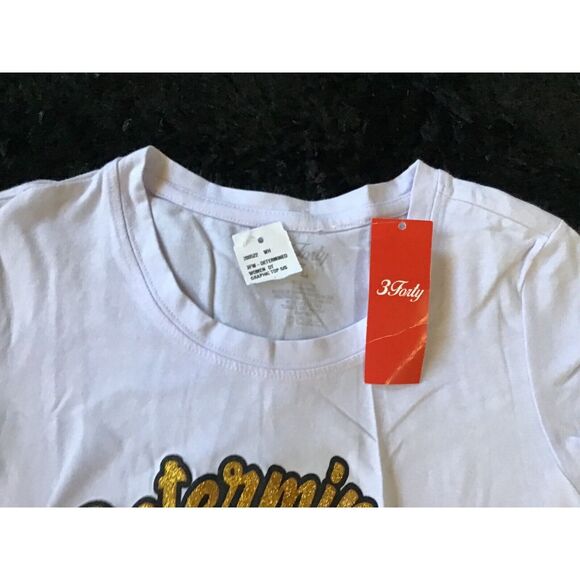 3 Forty White T Shirt Size L Jr African American Woman Motivation Affirmation - Picture 3 of 5